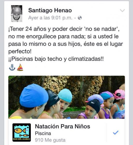 Nada Más Jugando - Escuela de Natación | Clases de natación para niños y adultos | Periódico del Sur | Medellín - Antioquia